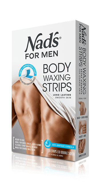 Nads for Men Hair Removal Body Waxing Strips