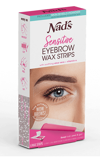 Nads Hair Removal Sensitive Eyebrow Wax Strips